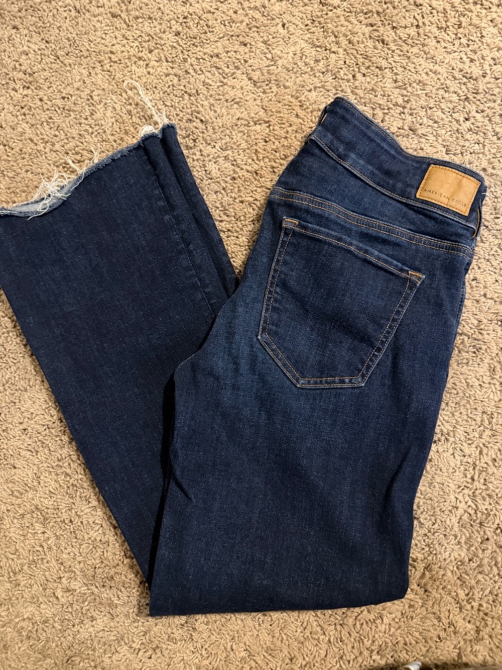 American Eagle Outfitters Women's Dark Indigo Straight Leg Jeans